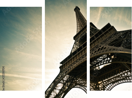Tour Eiffel Paryż Francja - Obraz trzyczęściowy, Tryptyk