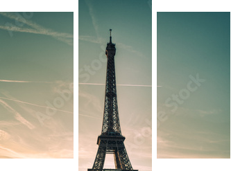Tour Eiffel Paryż Francja - Obraz trzyczęściowy, Tryptyk