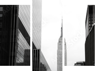 Emipre State Building i żółty, Manhattan, New York - Obraz trzyczęściowy, Tryptyk