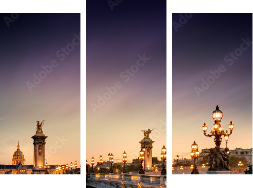 Alexander III Bridge, Paryż - Obraz trzyczęściowy, Tryptyk