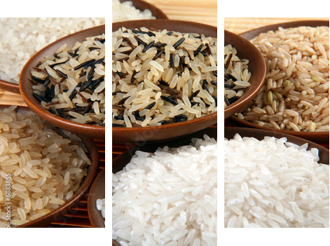Bogactwo smaku - ryż - Obraz trzyczęściowy, Tryptyk