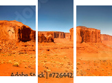Wysoka rozdzielczość obrazu z Monument Valley Arizona - Obraz trzyczęściowy, Tryptyk