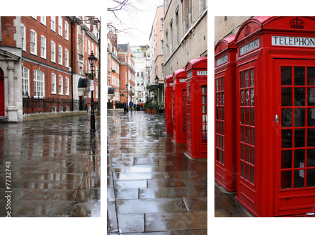 Londyńska ulica - Obraz trzyczęściowy, Tryptyk