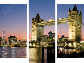 Panorama Tower Bridge - Obraz trzyczęściowy, Tryptyk