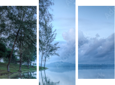 Cold Blue Dawn - Obraz trzyczęściowy, Tryptyk