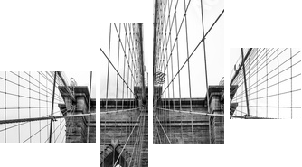 Sławny most brooklyński w Miasto Nowy Jork - Obraz czteroczęściowy, Fortyk