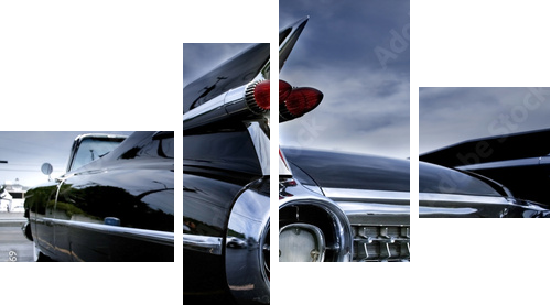 Lampa tylna klasycznego samochodu - Obraz czteroczęściowy, Fortyk
