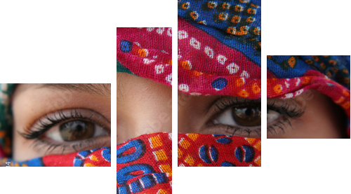Oczy arabów 3 - Obraz czteroczęściowy, Fortyk