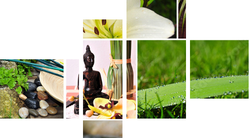 Wellness Asian Spa - Obraz czteroczęściowy, Fortyk