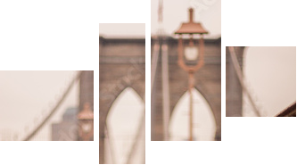 Nowojorski most w promieniach słońca - Obraz czteroczęściowy, Fortyk
