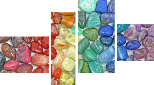 Minerały w kolorach tęczy - Obraz czteroczęściowy, Fortyk