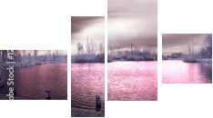 Panorama w podczerwieni - Obraz czteroczęściowy, Fortyk