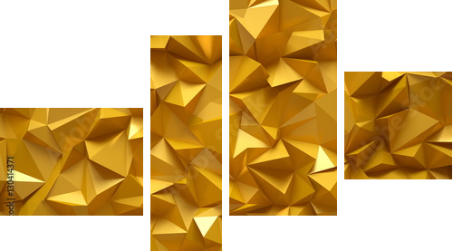 Jasne, złote, wspaniałe tło. 3D ilustracja, 3D ren - Obraz czteroczęściowy, Fortyk