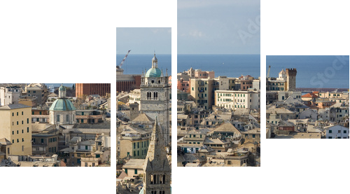 Genua, stare miasto - Obraz czteroczęściowy, Fortyk