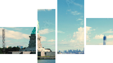 Panorama na Manhattan, Nowy Jork - Obraz czteroczęściowy, Fortyk