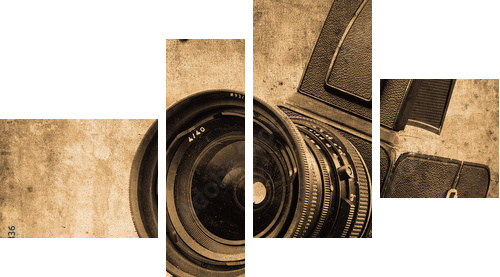 aparat fotograficzny - Obraz czteroczęściowy, Fortyk