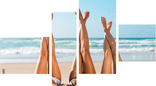 Dzień na plaży - Obraz czteroczęściowy, Fortyk