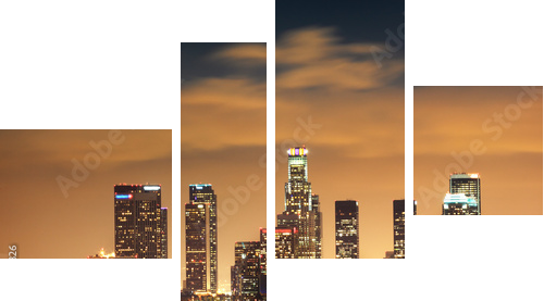 Downtown Los Angeles skyline - Obraz czteroczęściowy, Fortyk
