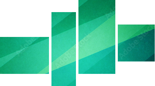abstrakcyjne geometryczne tło w nowoczesne odcienie koloru niebieskiego i zielonego plaży z miękkiego oświetlenia i tekstury na paski wzór bloku - Obraz czteroczęściowy, Fortyk