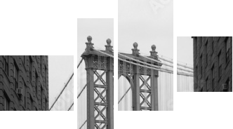 most na Manhattanie - Obraz czteroczęściowy, Fortyk