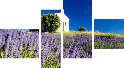 Kaplica, Plateau de Valensole, Prowansja, Francja - Obraz czteroczęściowy, Fortyk