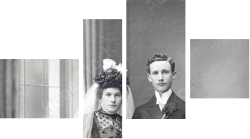 Brautpaar 1912 - para ślubna 1912 - Obraz czteroczęściowy, Fortyk
