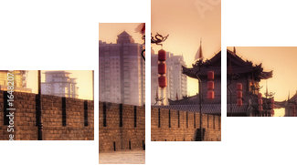 Xi'an / Xian (Chiny) - Cityscape - Obraz czteroczęściowy, Fortyk