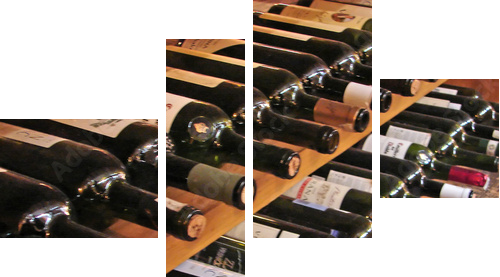 Prywatna kolekcja wina - Obraz czteroczęściowy, Fortyk
