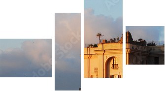 Palazzo Donn Anna przy Via Posillipo - Kampania Neapol - Obraz czteroczęściowy, Fortyk