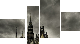 Wrocławski rynek - piękno architektury - Obraz czteroczęściowy, Fortyk