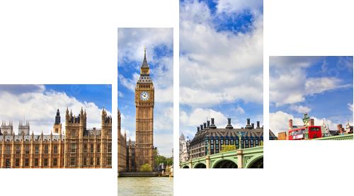 Big Ben i Houses of Parliament - Obraz czteroczęściowy, Fortyk