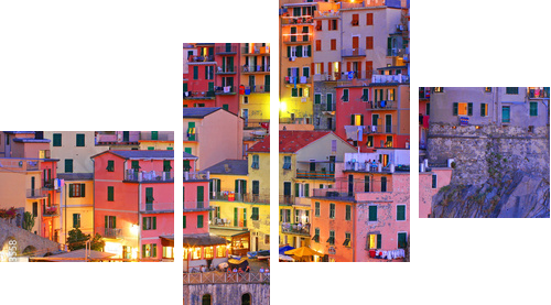 Manarola, Cinque Terre, Włochy - Obraz czteroczęściowy, Fortyk