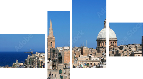 valletta miasto - Obraz czteroczęściowy, Fortyk