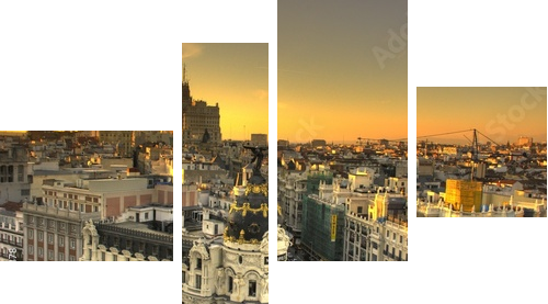 Budynek Metropolis w Madrycie - Obraz czteroczęściowy, Fortyk