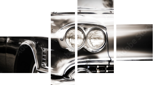 American Classic Caddilac Samochód samochodowy. - Obraz czteroczęściowy, Fortyk