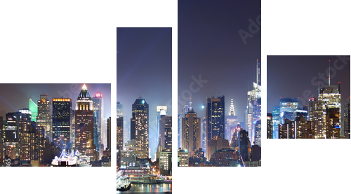 New York City Times Square - Obraz czteroczęściowy, Fortyk