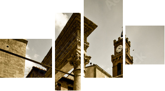 Zabytkowa architektura Toskanii - Obraz czteroczęściowy, Fortyk