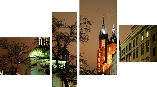 Zabytki Krakowa – okolice rynku - Obraz czteroczęściowy, Fortyk