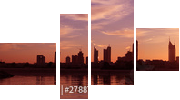 Cityscape Dubai, Sunset - Obraz czteroczęściowy, Fortyk