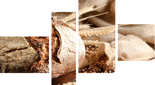 Tradycyjny wiejski chleb - Obraz czteroczęściowy, Fortyk