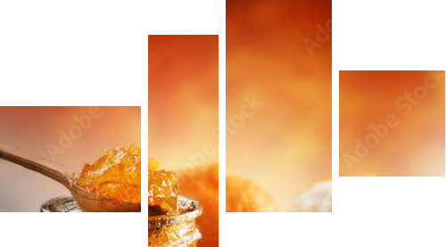 Domowy dżem pomarańczowy - Obraz czteroczęściowy, Fortyk