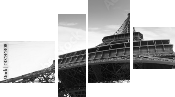 tour Eiffla symbol Paryża - Obraz czteroczęściowy, Fortyk