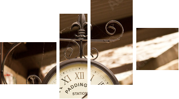 Zegar kolejowy - Obraz czteroczęściowy, Fortyk