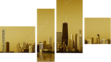 Złote wybrzeże Chicago. - Obraz czteroczęściowy, Fortyk