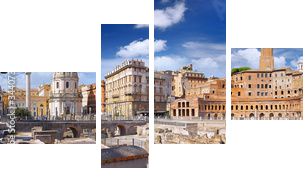 Forum Romanum w Rzymie, Włochy. - Obraz czteroczęściowy, Fortyk