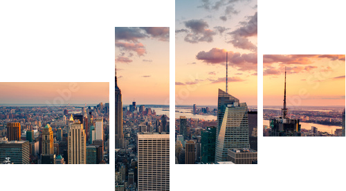New York Empire state building Times square - Obraz czteroczęściowy, Fortyk