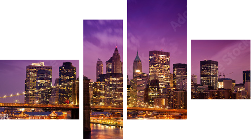 Nowy Jork Manhattan Pont de Brooklyn - Obraz czteroczęściowy, Fortyk