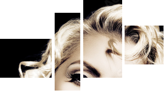 Imitacja Marilyn Monroe. Styl retro - Obraz czteroczęściowy, Fortyk