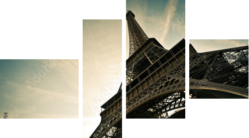 Tour Eiffel Paryż Francja - Obraz czteroczęściowy, Fortyk
