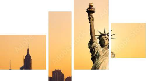 Statua Wolności w Nowym Jorku - Obraz czteroczęściowy, Fortyk